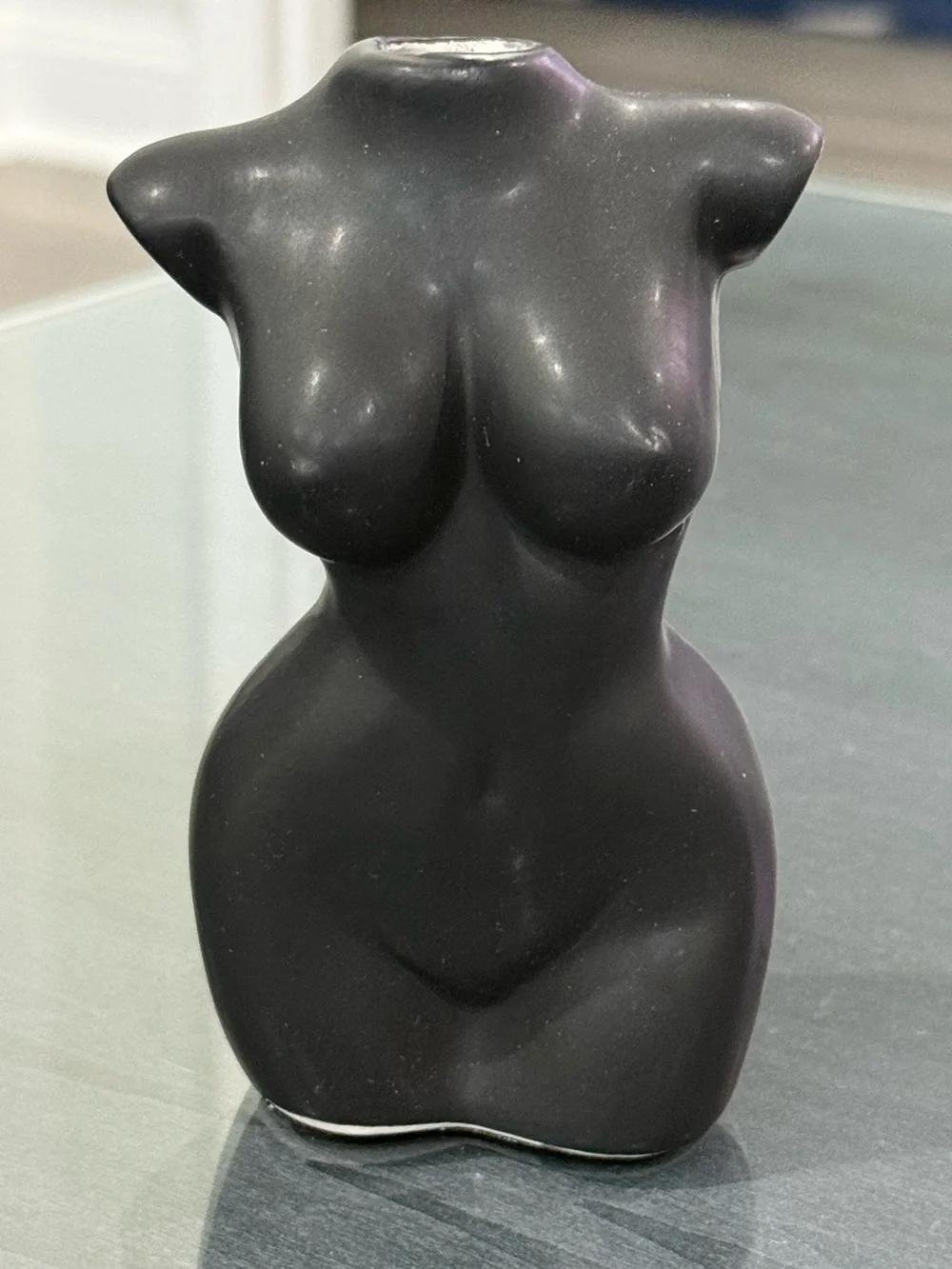 Minimalist Black Female Torso Accent Sculpture